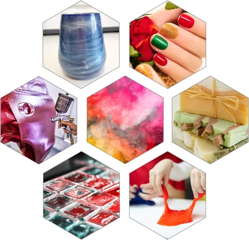 Miniatura 7 de Polvo de mica – Juego de tintes de resina epoxi natural de 4.23 oz – Pigmento de color nacarado para hacer jabón, slime, esmalte de uñas, bomba