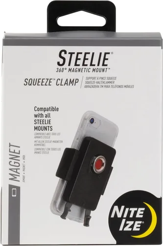 Nite Ize Steelie Squeeze Clamp - Soporte universal para tablero de instrumentos para uso manos libres, palancas fáciles de apretar, resortes de