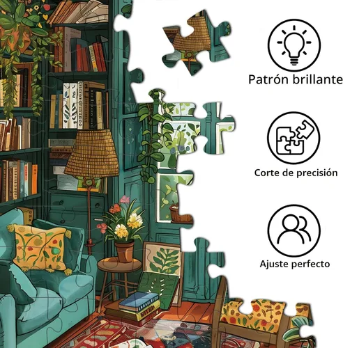 Miniatura 6 de Acogedores rompecabezas de estudio para adultos de 1000 piezas, rompecabezas para adultos de 1000 piezas, juguetes desafiantes, rompecabezas Estudio