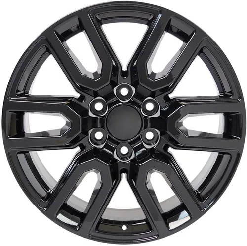 Miniatura 2 de OE Wheels CV36 20x9 Llantas negras brillantes de 20 pulgadas, juego de 4, ruedas de 6 x 139.7 – TPMS opcional y paquetes de neumáticos y llantas