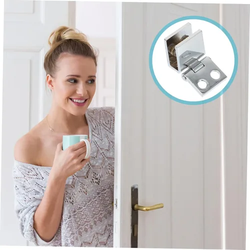 Miniatura 5 de DOITOOL Bisagra de bronce resistente para gabinetes Bisagra de puerta de vidrio Instalación rápida Hardware 2 unids* 2