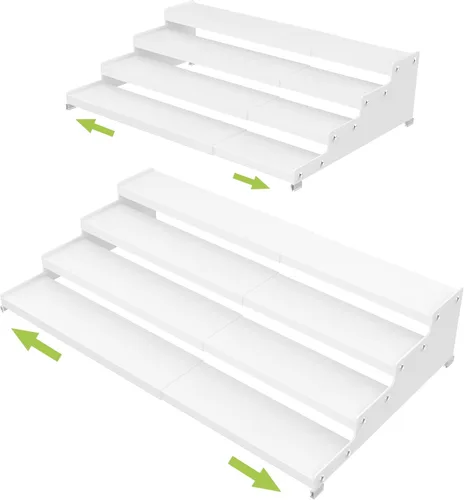 Miniatura 8 de Jojocross Organizador de especias expandible de 4 niveles para gabinete de cocina, diseño moderno y estante de almacenamiento antideslizante que 1