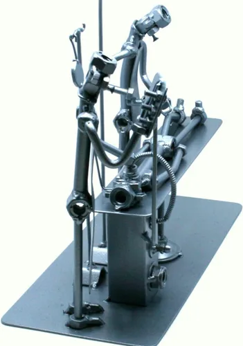 Miniatura 7 de Regalo de cirujano ortopédico personalizado, Tuercas y pernos escultura coleccionables, arte de metal reciclado, cumpleaños, regalo de jubilación l