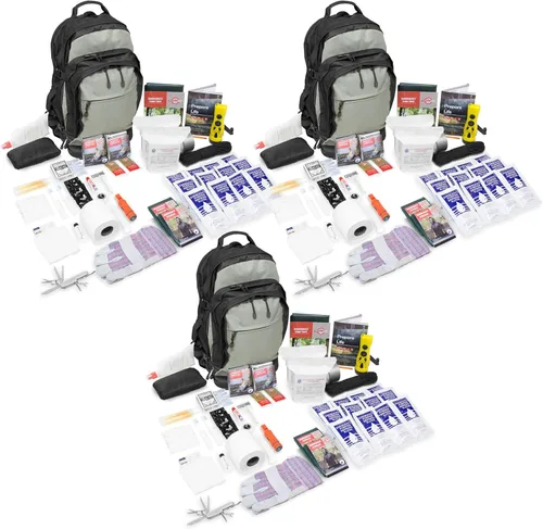 Urban Survival Bug-Out Bag y suministros de supervivencia en desastres para hasta 6 personas Táctica gris para 5-6 personas