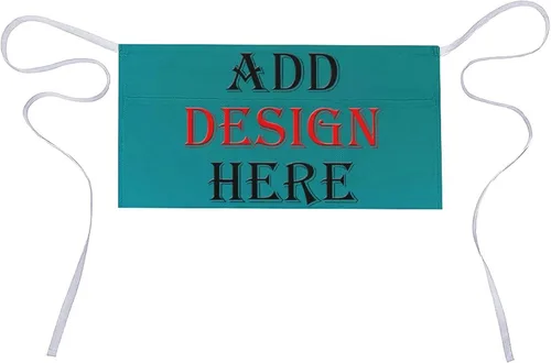 Miniatura 15 de HooSo Delantal de cocina personalizado, diseño de nombre, logotipo, foto, delantal de poliéster ajustable con dos bolsillos delanteros