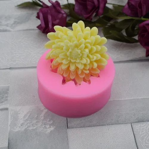 Miniatura 3 de Molde de Jabón de Flor de Crisantemo de Silicona, Molde de Vela, Molde de Fondant, Molde de Chocolate, Molde de Caramelo, Molde de Arcilla