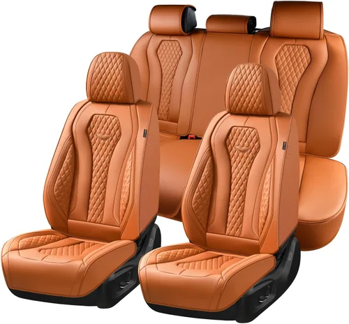 Miniatura 44 de Coverado Fundas de Asiento, Fundas de Asiento de Coche para Asientos Delanteros, Funda de Asiento de Coche Roja, Fundas de Asiento de Coche Rojo