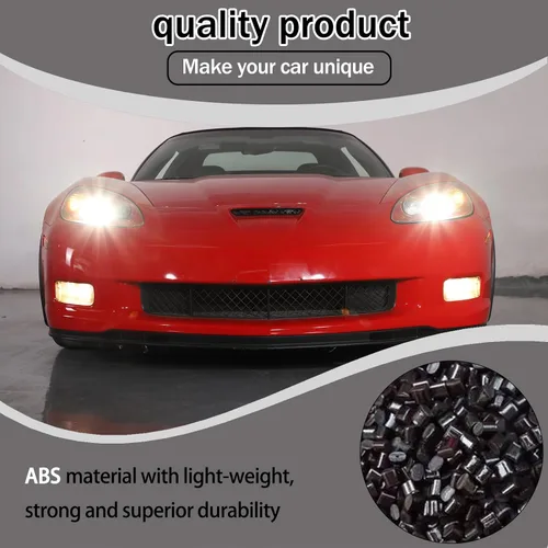 Miniatura 3 de Lcojicep Cubierta Protectora de Luz Antiniebla Delantera Compatible con Chevrolet Corvette C6 2005-2013, Protector de Parrilla de Luz Antiniebla