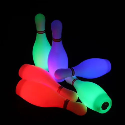 Miniatura 2 de Juego de bolos OceanWings para niños con bolas iluminadas, juego de bolos con 10 bolos y 2 bolas, juegos deportivos divertidos para nietos, niños
