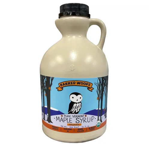 Miniatura 9 de Barred Woods Maple - Jarra de Medio Galón Jarabe de Arce Puro Orgánico de Vermont 64 oz - Grado A Ámbar Rico