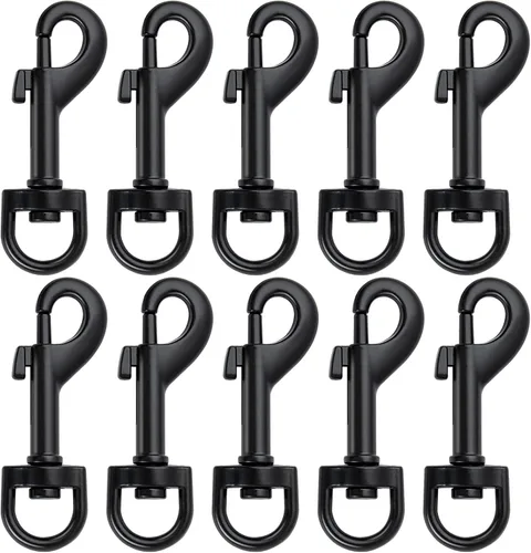 Miniatura 10 de 20 ganchos a presión para pernos para clips de correa de perro, gancho giratorio de metal resistente para correa de perro, dureza de mascotas