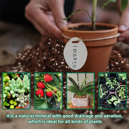 Miniatura 4 de Perlita de 9 cuartos para suelo vegetal: enmienda para tierra de macetas, mejora el drenaje y la aireación del suelo, mejor para el crecimiento