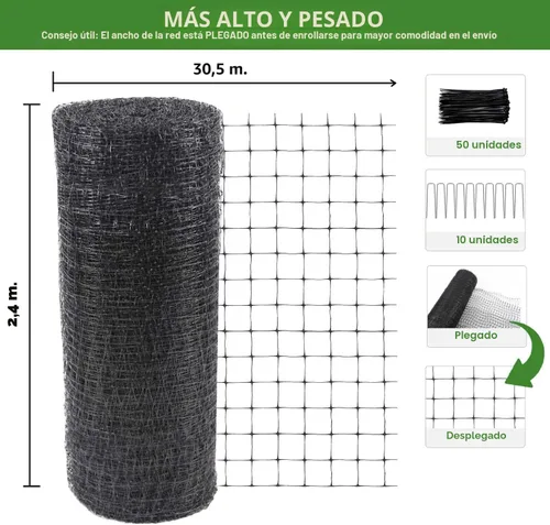 Miniatura 6 de Mklsit Valla de malla para ciervos, 8 x 100 pies, red de jardín resistente para protección de jardín, árboles frutales, plantas vegetales contra