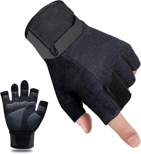 Guantes de entrenamiento para hombres,Guantes de levantamiento de pesas sin dedos,Guantes de ejercicio para entrenamiento, gimnasio, fitness,
