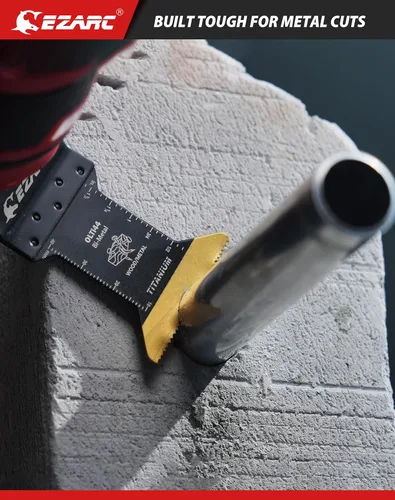 Miniatura 5 de EZARC Hojas de sierra oscilante de titanio, cuchillas multiherramienta oscilantes para metal, clavos de madera, corte de tornillos, plástico