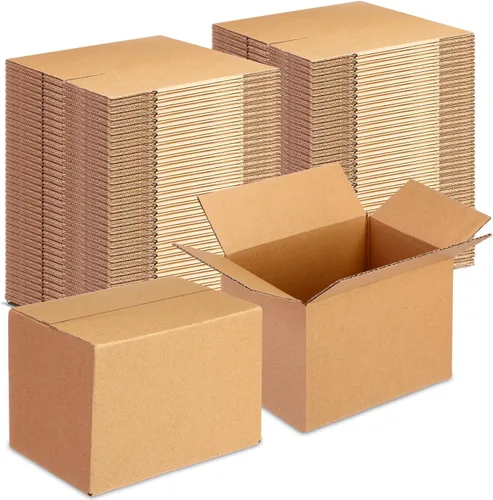 Miniatura 12 de Yeaqee 72 cajas de envío de cartón corrugado de 4 x 4 x 4 pulgadas, cajas de envío pequeñas para embalaje, envío, mudanza, pequeñas empresas, Negro