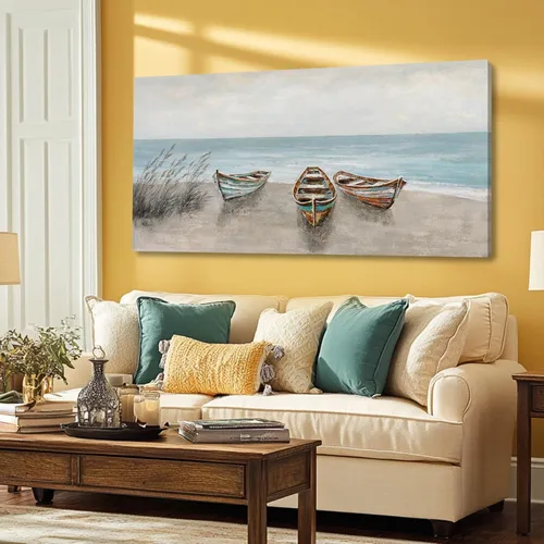 Miniatura 11 de WINKAILIN Pintura blanca, ilustraciones decorativas simples de 29 x 58 pulgadas, arte abstracto de pared para sala de estar, decoración moderna