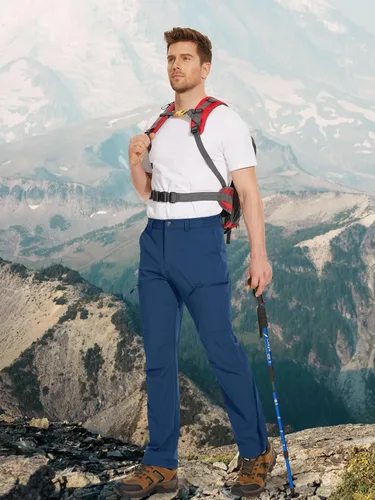 Miniatura 36 de MAGCOMSEN Pantalones de senderismo para hombre, 6 bolsillos, resistentes al agua, pantalones de trabajo de pesca Ripstop, ligeros, de secado rápido