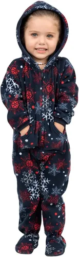 Miniatura 5 de Footed Pajamas - Enterizo con capucha a juego para la familia Suéteres de una pieza para niños, niñas, hombres, mujeres y mascotas, unisex, Naranja