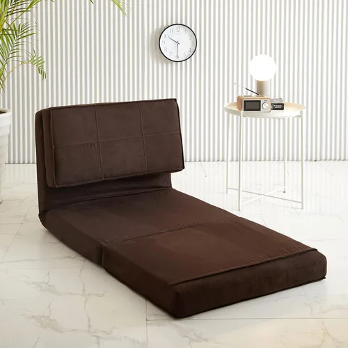 Miniatura 2 de Urban Lifestyle Ultra Suede - Silla abatible convertible, 28.5 pulgadas de largo x 29.53 pulgadas de ancho x 23.0 pulgadas de alto, marrón