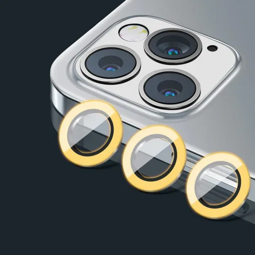 Miniatura 22 de Compatible con iPhone 11 Pro/11Pro Max/12 Pro Luminous Camera Lens Protector Ultra Thin Película de vidrio templado Protector de pantalla de cámara