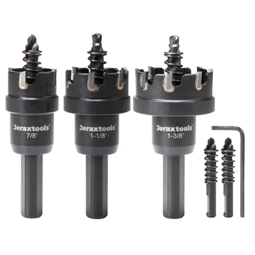 Miniatura 16 de Jetax Tools - Juego de 5 piezas de sierra de agujero TCT de cambio rápido, 7/8 pulgadas, 1-1/8 pulgadas, 1-3/8 pulgadas, 1-3/4 pulgadas, 2 pulgadas