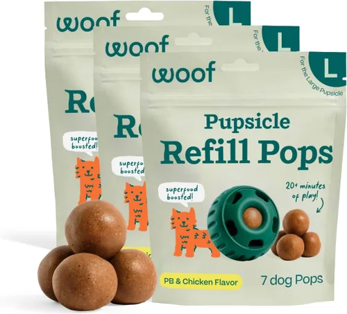 Miniatura 27 de Recargas de paleta para cachorros WOOF, deliciosas golosinas para perros de larga duración, recargas de paleta para perros pre-hechas, ingredientes