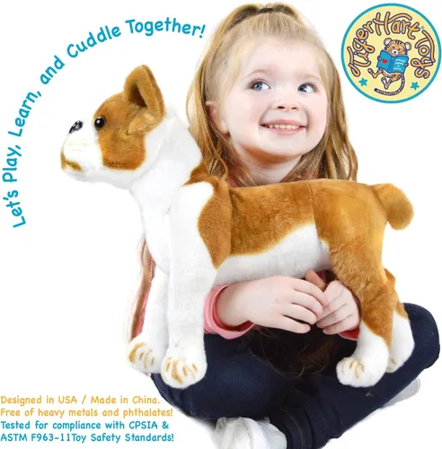 Miniatura 2 de TigerHart Bobby The Boston Terrier Boxer - Peluche de animal de peluche de perro grande de 14.5 pulgadas