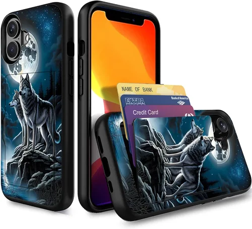 Miniatura 74 de Funda para iPhone Air, funda tipo cartera con ranura para tarjeta oculta, a prueba de golpes, TPU y PC, funda protectora de doble capa para iPhone