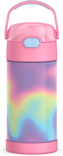 Miniatura 33 de THERMOS FUNTAINER - Botella de acero inoxidable con aislamiento al vacío y sorbete, capacidad de 12 onzas, para niños, azul Azul marino