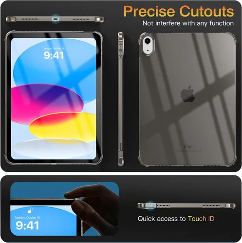 Miniatura 6 de Funda transparente TiMOVO para iPad (A16) de 11.ª generación de 11 pulgadas 2025, funda para iPad de 10.ª generación de 10.9 pulgadas 2022, cubierta
