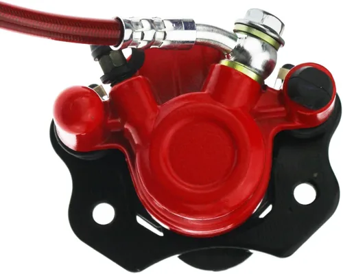 Miniatura 4 de PRO BAT Kit de freno hidráulico trasero para Go Kart con cilindro maestro, pinza, pastilla de freno + rotor de disco para carritos de golf ATV Rojo