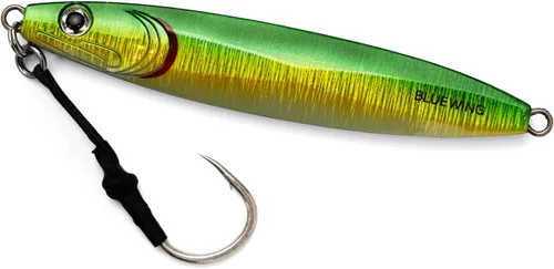 Miniatura 10 de BLUEWING Señuelos de pesca para agua salada de paso lento, plantillas verticales de 2.82 oz-35.27 oz cebo de hundimiento de peces con gancho