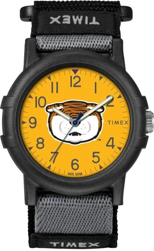 Miniatura 30 de Timex Reloj unisex Collegiate Recruit de 1.496 in - Tennessee Volunteers con correa de tela negra Texas Tech Red Raiders