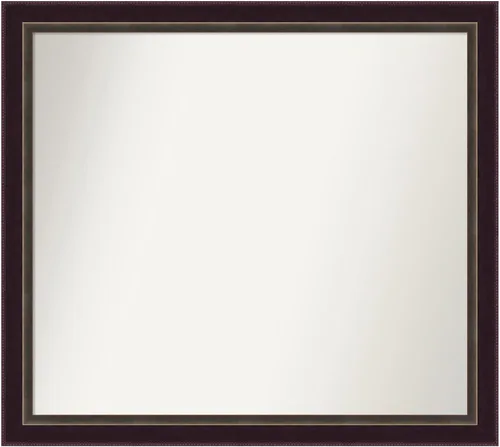 Miniatura 104 de Amanti Art Espejo de baño de bronce para sobre el fregadero, 24 x 24 pulgadas, espejo cuadrado de bronce Lara para tocador, marco de madera