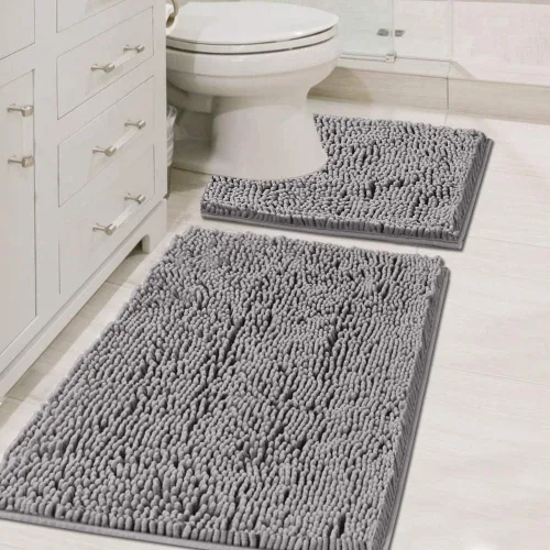 Miniatura 8 de H.VERSAILTEX Alfombras de Baño para Baño Antideslizantes de Felpa Chenille Extra Suaves y Absorbentes para Cuarto de Ducha Lavables a Máquina