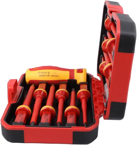 Miniatura 9 de FLEXMAN Juego de destornilladores eléctricos aislados de 1000 V, electricistas profesionales aislados, juego de destornilladores cruzados ranurados