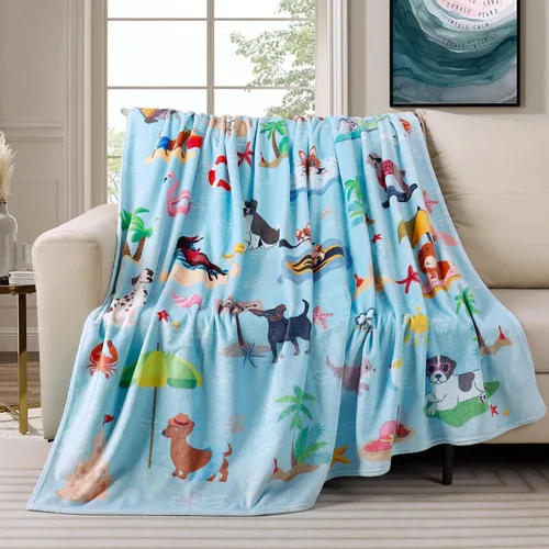 Miniatura 10 de Tupmnbry Manta tipo bóxer para perros y cachorros, manta de franela súper suave, ligera y esponjosa para mascotas lindas, 50 x 60 pulgadas