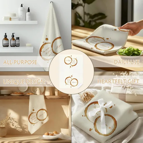 Miniatura 7 de Toallas de cocina para regalos de café, decoraciones de café para cafetería, 16 x 24 pulgadas