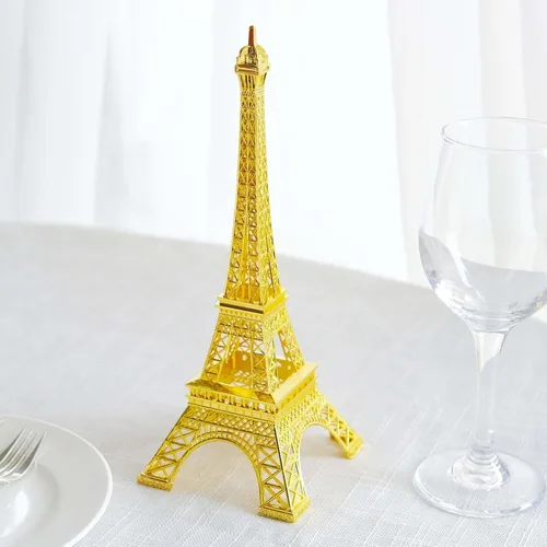 Miniatura 9 de Efavormart - Centro de mesa de la torre Eiffel de metal negro de 10 pulgadas, elegante decoración de la torre Eiffel negra y figura decorativa