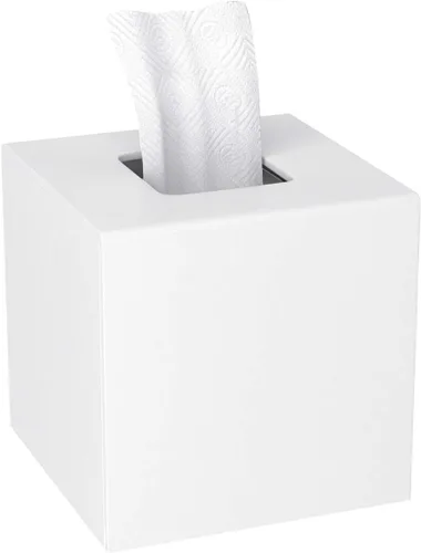 Miniatura 9 de HIIMIEI Funda para caja de pañuelos, soporte de pañuelos acrílico dispensador de servilletas para decoración de escritorio de hogar oficina Negro