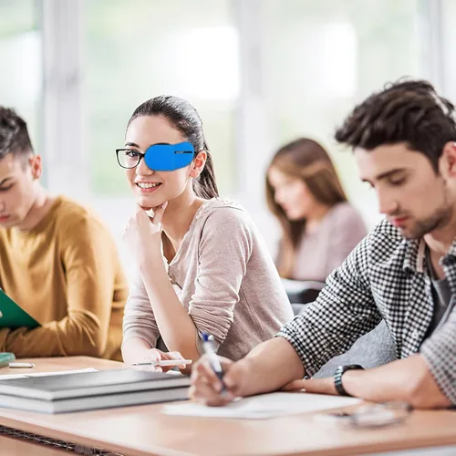 Miniatura 5 de 12 parches para ojos para gafas, parche médico de tela no tejida reutilizable para adultos y niños, ojo izquierdo y derecho, parche para gafas