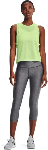 Miniatura 3 de Under Armour - Leggings capri con bolsillos para mujer, de tela HeatGear, de tiro alto y con pretina antideslizante