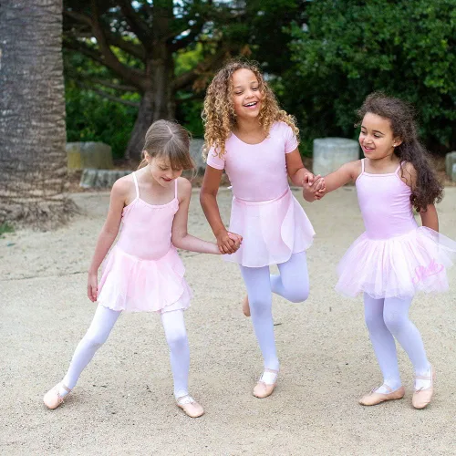 Miniatura 6 de Stelle - Leotardos de ballet para niñas - Conjunto de vestido de danza con falda y medias (infantes, niñas pequeñas y niñas grandes)