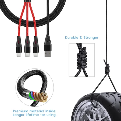 Miniatura 6 de Cargador para DJI Neo, Mini 4K, Mini 2 SE, 3 Pro, 4 Pro, Air 2S, Avata, Mavic Drones, 3 en 1 USB tipo C 3A cable de carga rápida con adaptador de 18