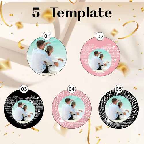 Miniatura 7 de SUPHELPU Personalized Gifts, Custom Link Charm Bracelet with Picture Inside, Customized Birthday Anniversary Christmas Memorial Gifts