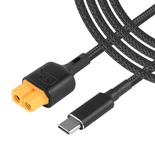 SinLoon Cable de carga tipo C a XT60 de 39.3 pulgadas USB C a XT60 hembra Cable adaptador para dron, modelo, energía de almacenamiento de energía,