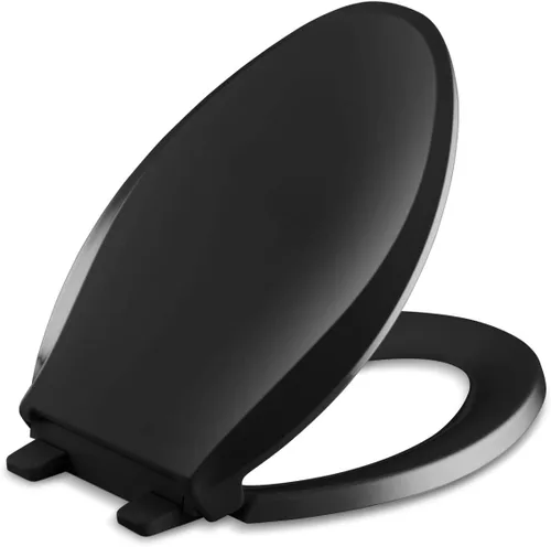 Miniatura 39 de KOHLER 4636-RL-0 Cachet ReadyLatch - Asiento de inodoro alargado con cierre lento, asiento de inodoro de cierre suave con tapa silenciosa, topes