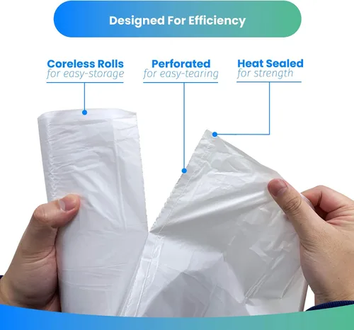 Miniatura 2 de Reli. Bolsas de basura de 2 a 4 galones 400 bolsas transparentes Baño Fuertes Basura