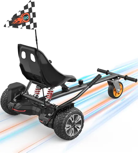 Gyroor Accesorio de asiento de scooter de autoequilibrio, conversión de Go Kart para scooters de autoequilibrio de 6.5 a 10 pulgadas, longitud de